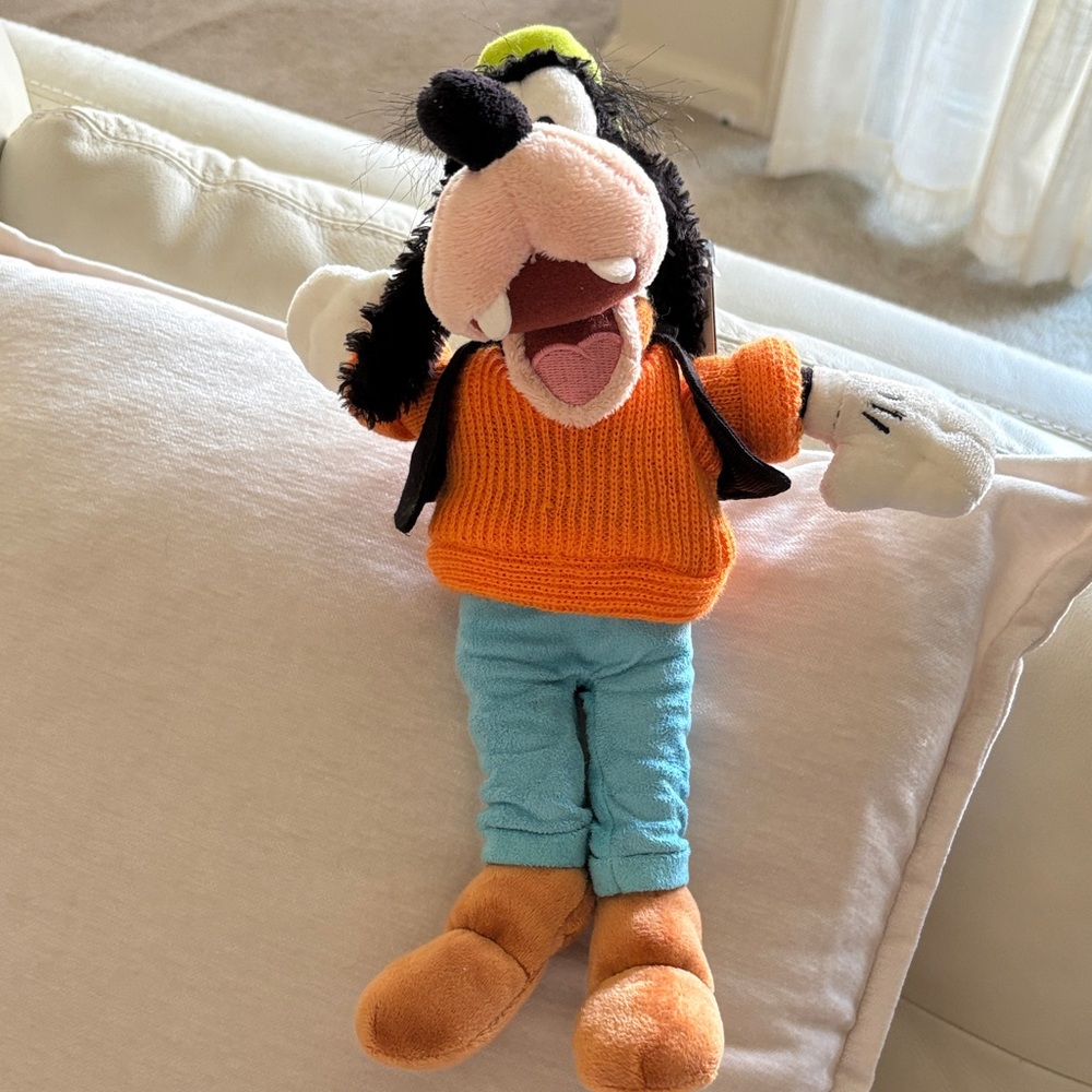 Disney Goofy Plush in Orange and Blue Outfit